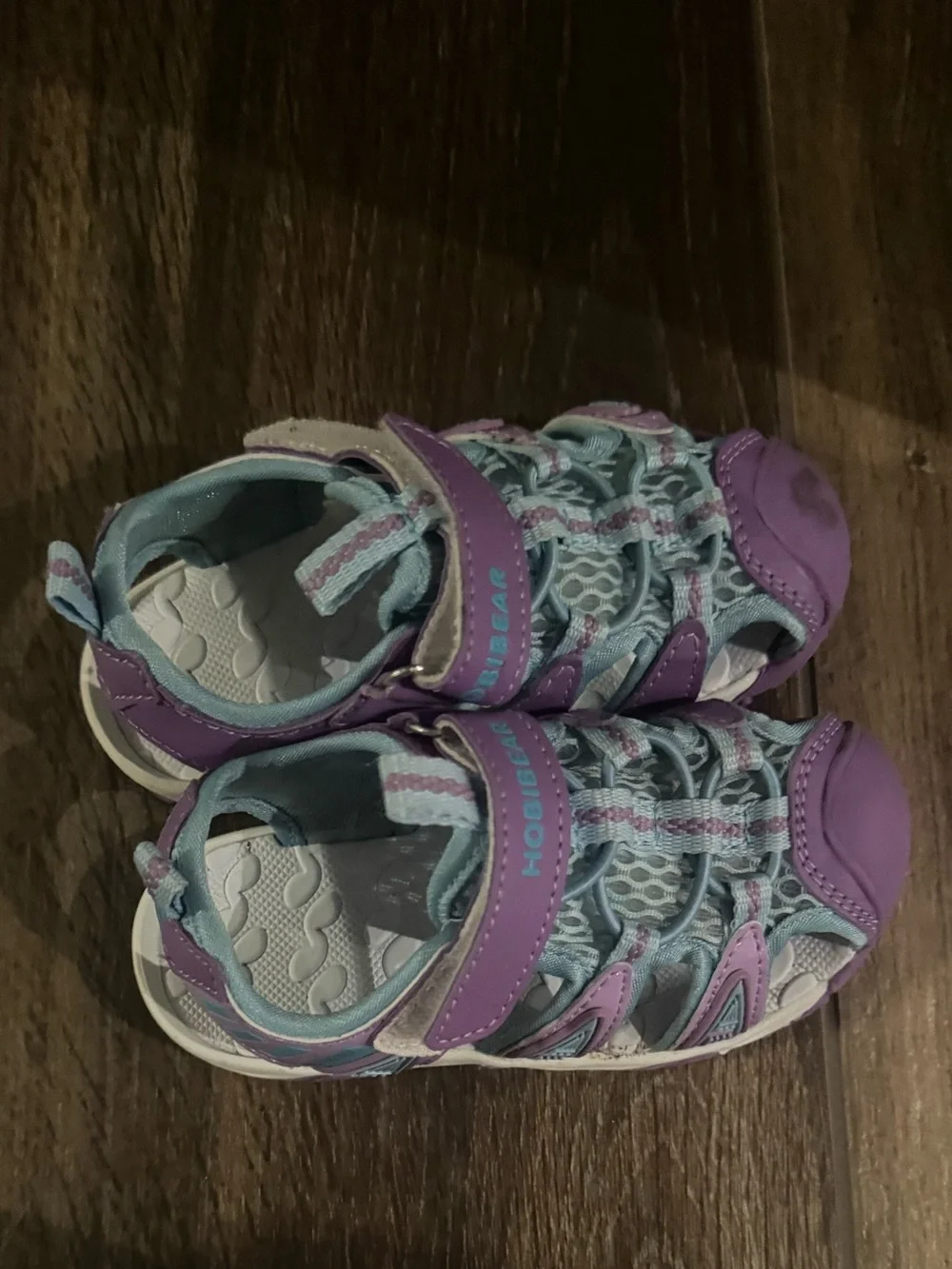 BODATU Girl Water Sandals Rubber Toddler Velcro Strap Walker Shoes 25 Purple 8.5